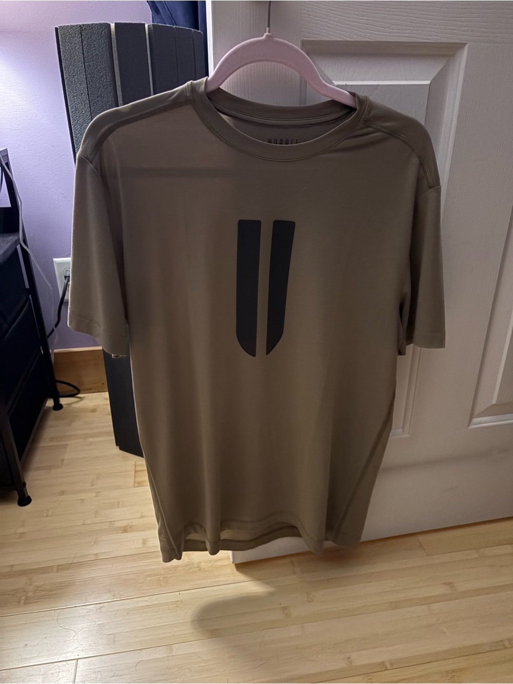 NOBULL Olive Crew Neck Tee with Center Graphic